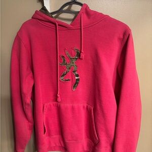 Browning Pink Hoodie with Camouflage Accents